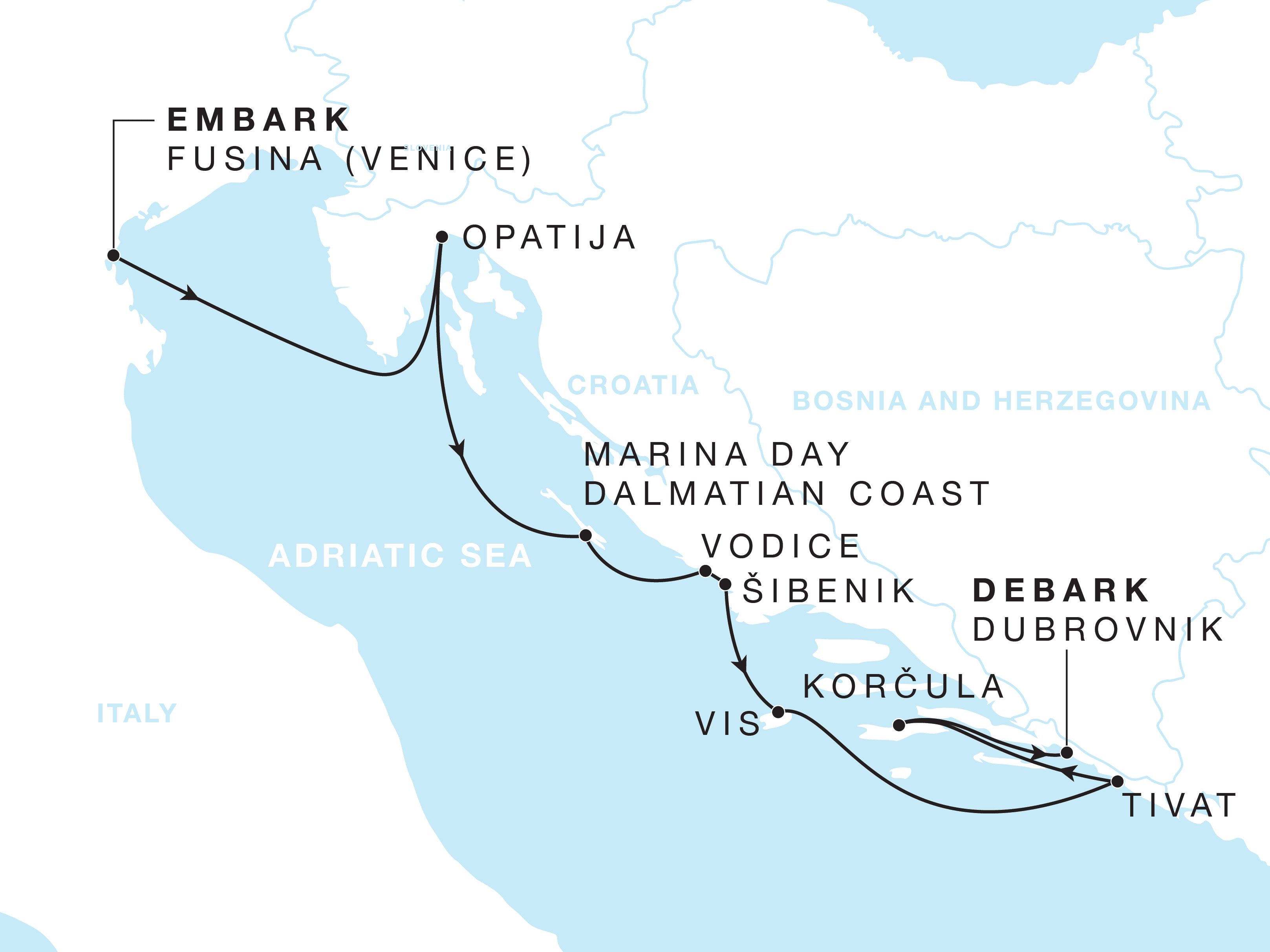 Mobile map view of voyage