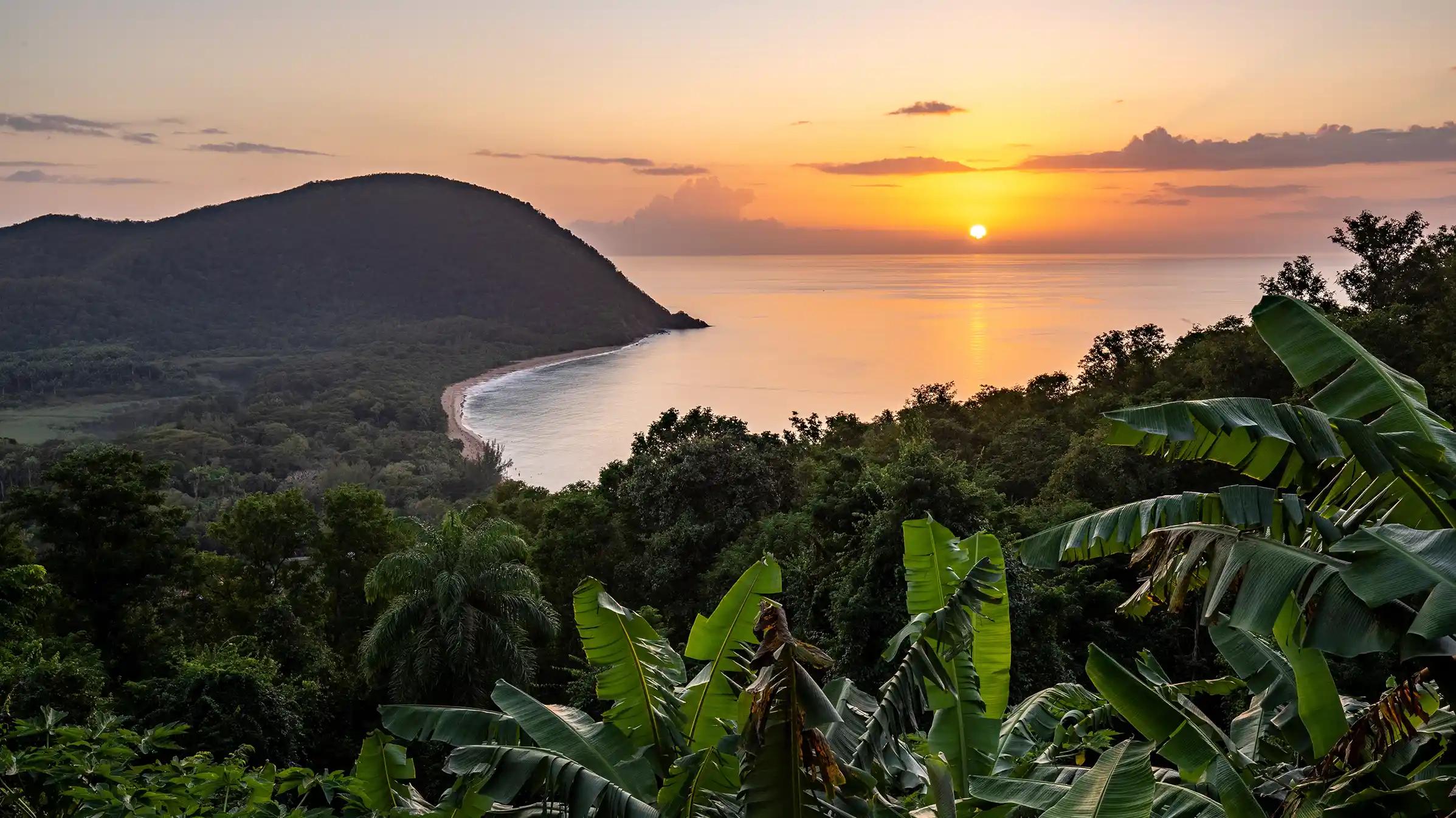 Beach view of Guadeloupe