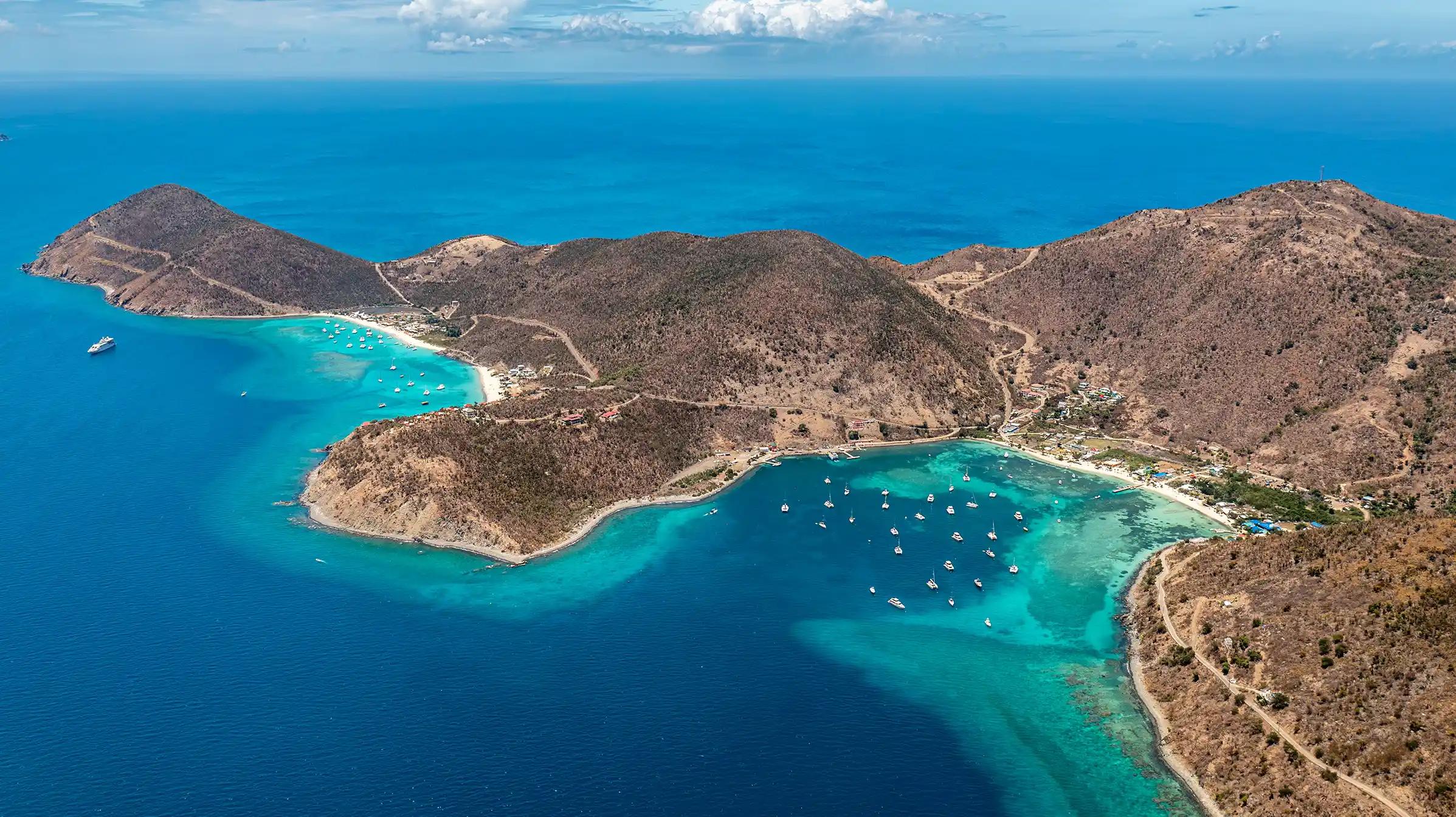 Aerial view of BVI