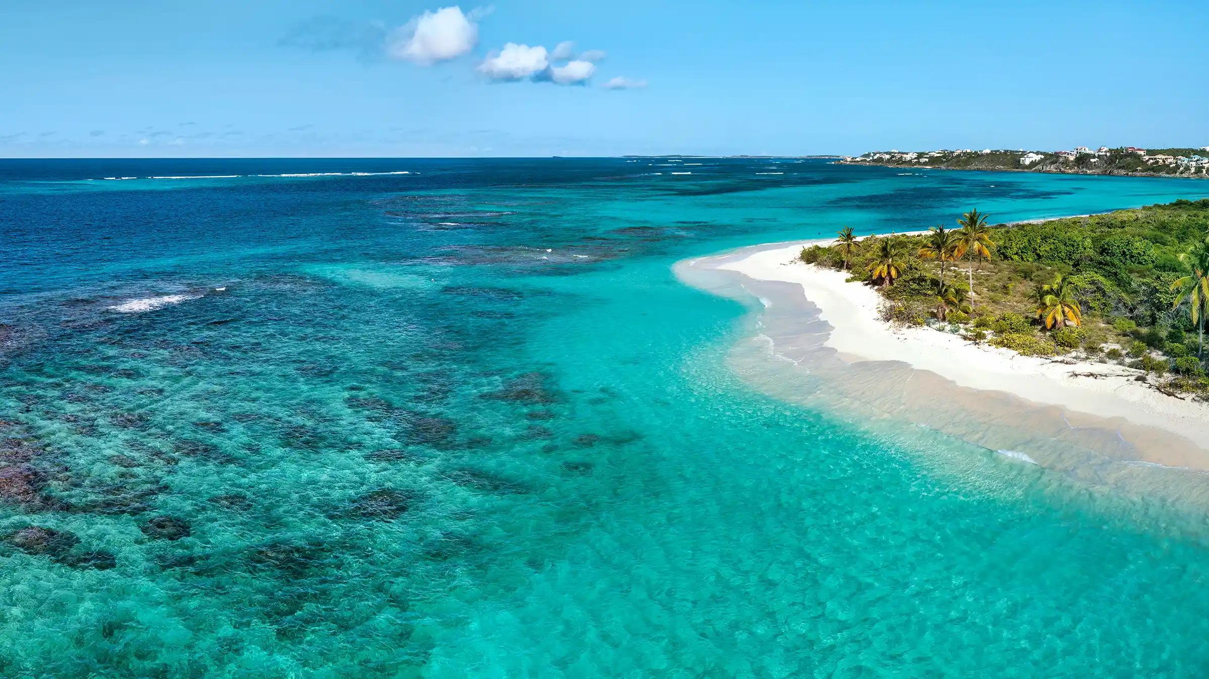 Aerial view of Anguilla