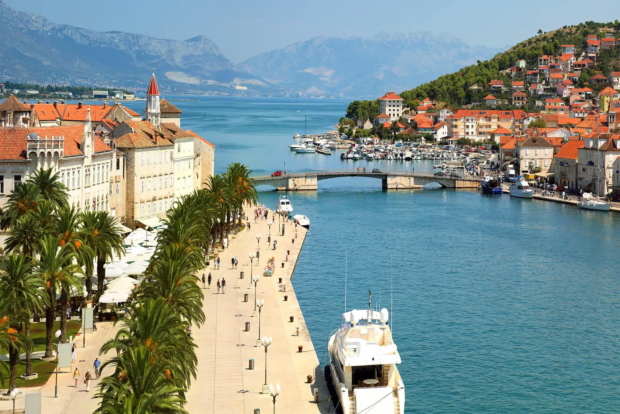 Port view of Trogir, Croatia