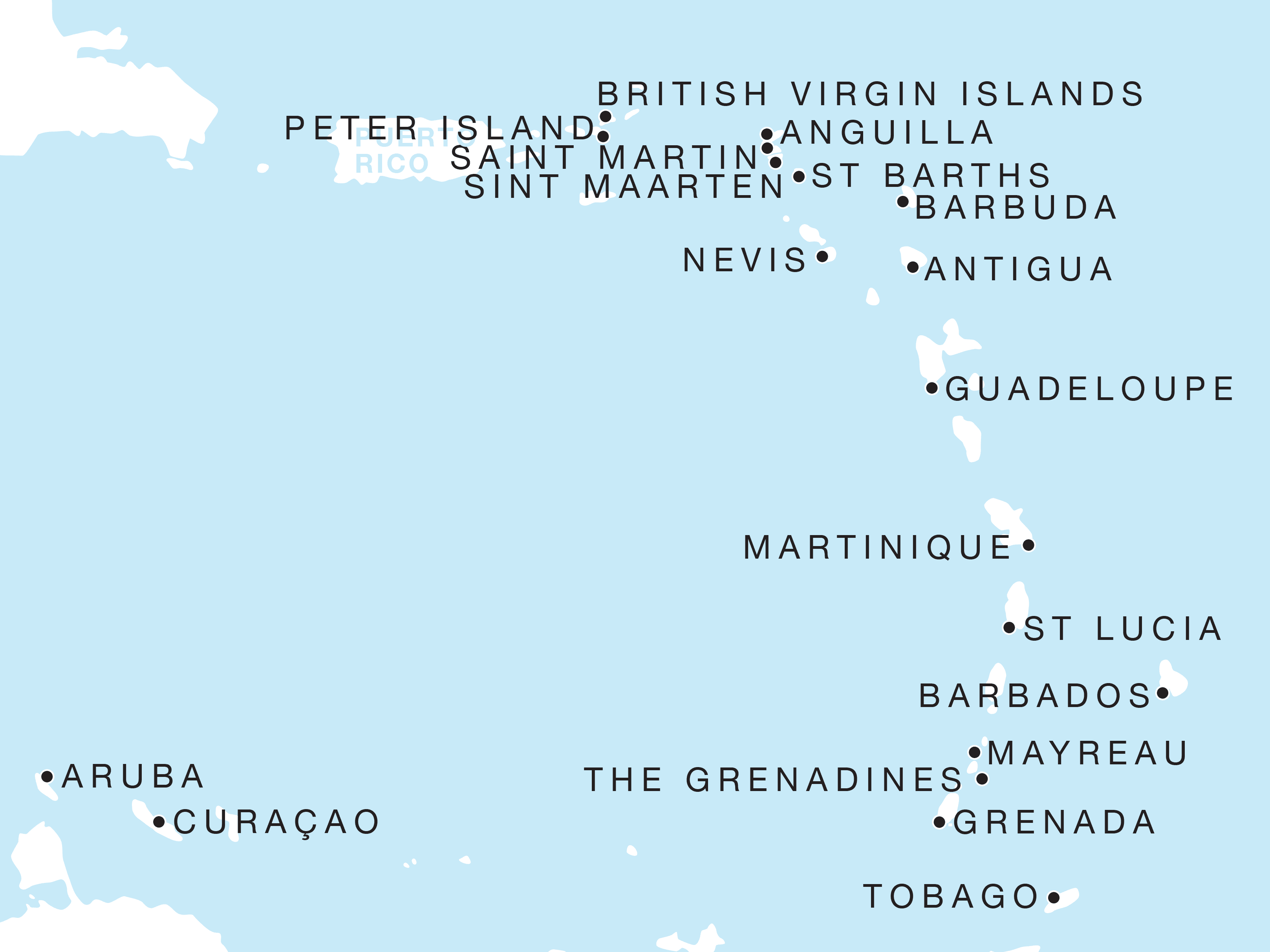 Map of the Caribbean