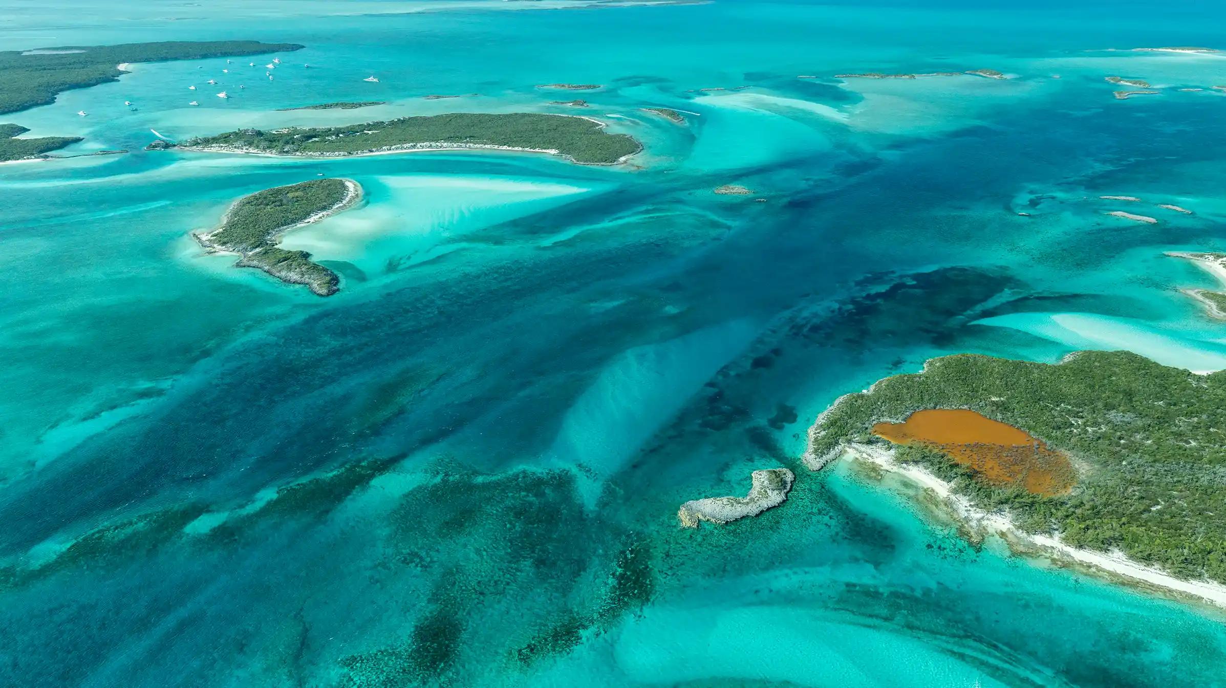 Aerial view of Bahamas