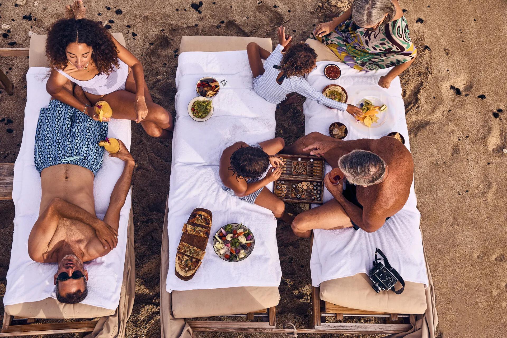 A relaxing beach scene