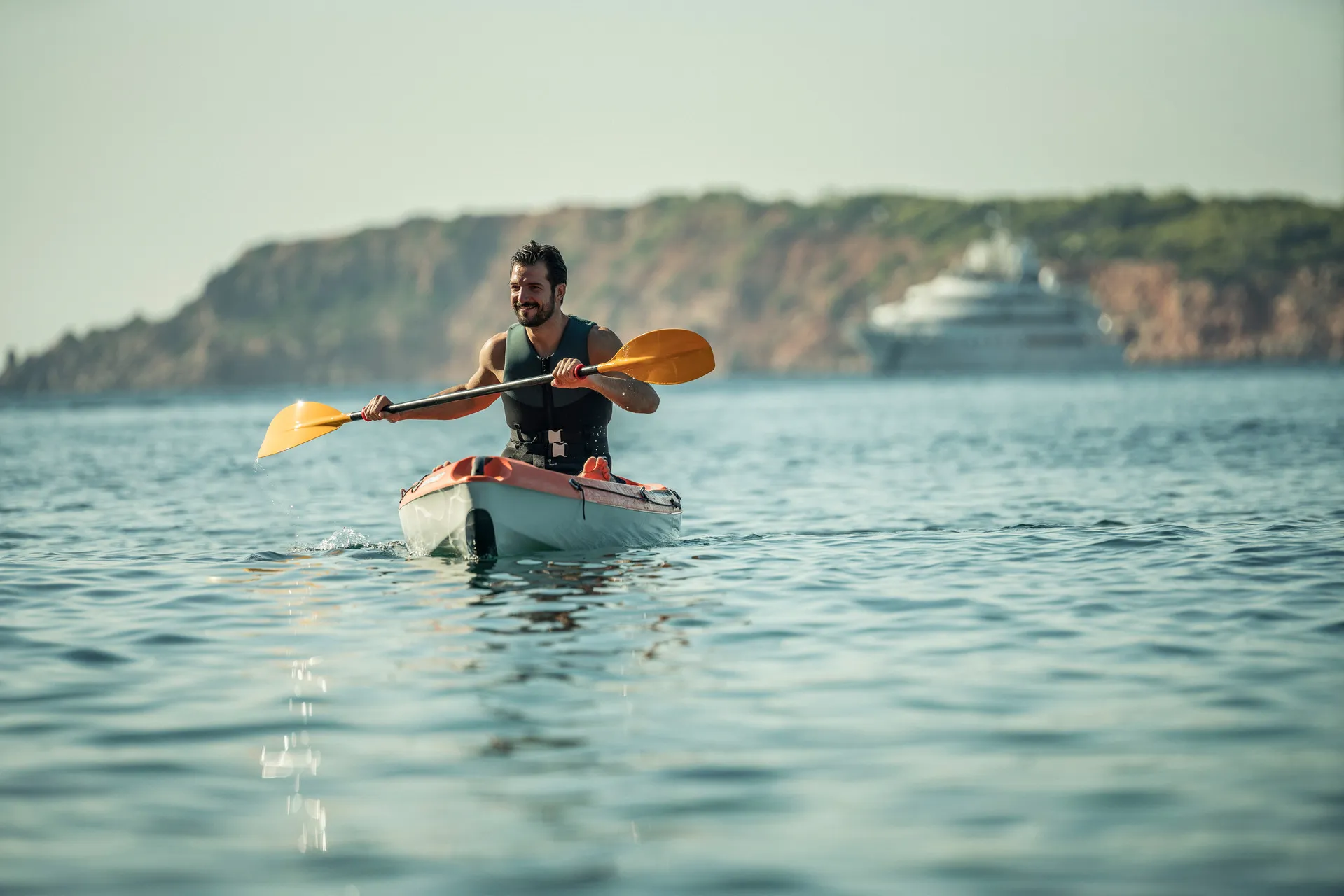 Man in a kayak