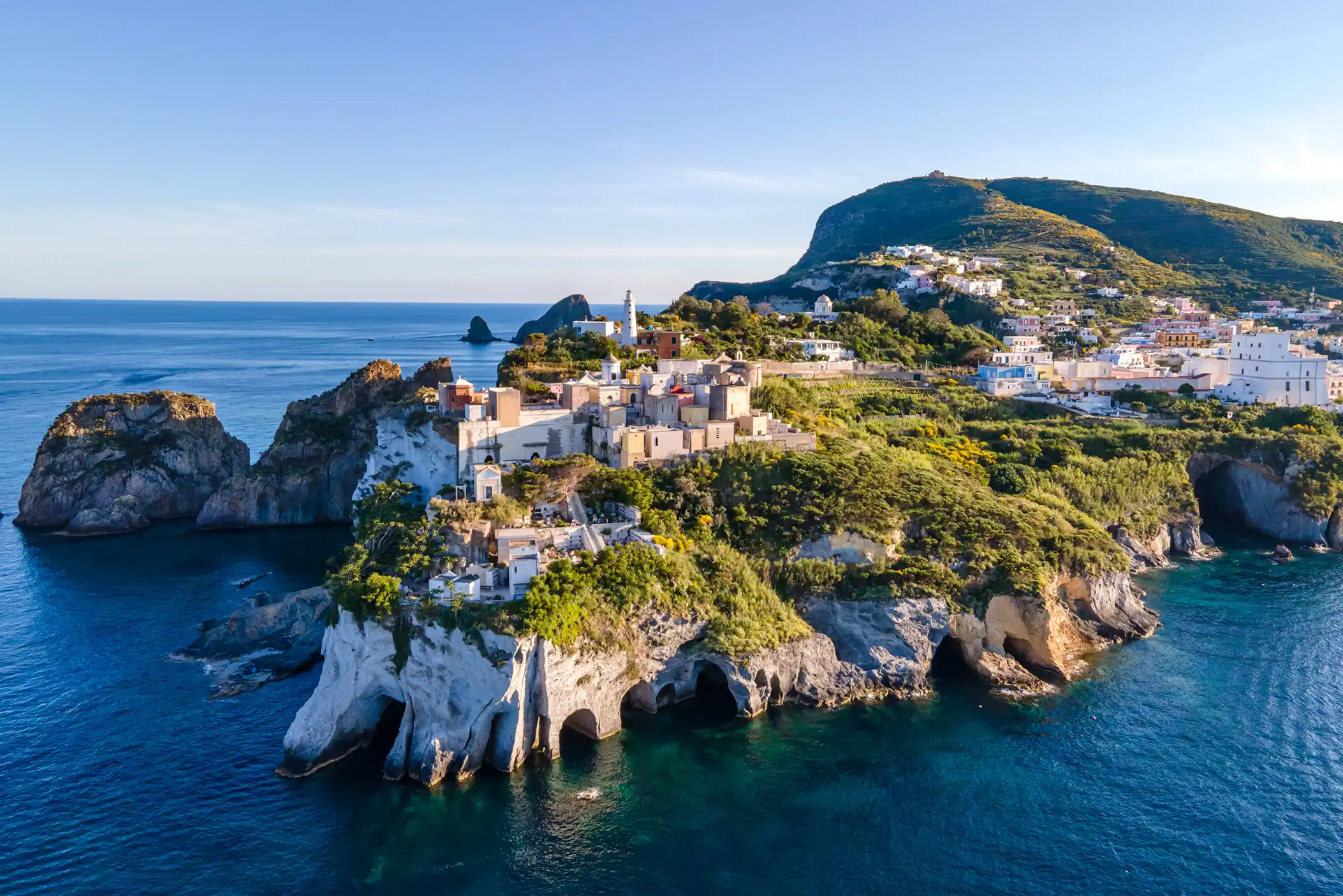 cliff view of Ponza, Isola di Ponza, Italy