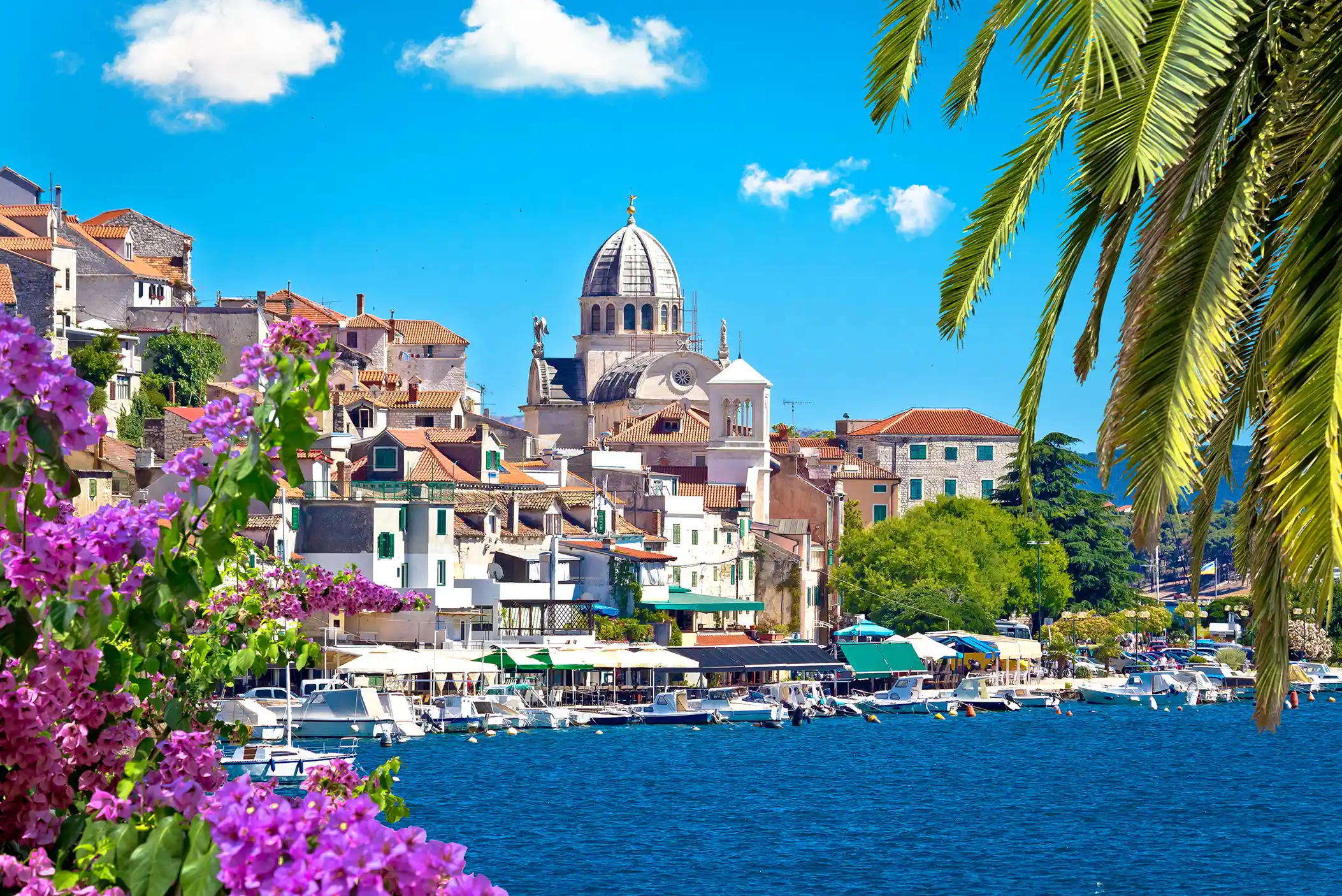 Port view of Sibenik, Croatia