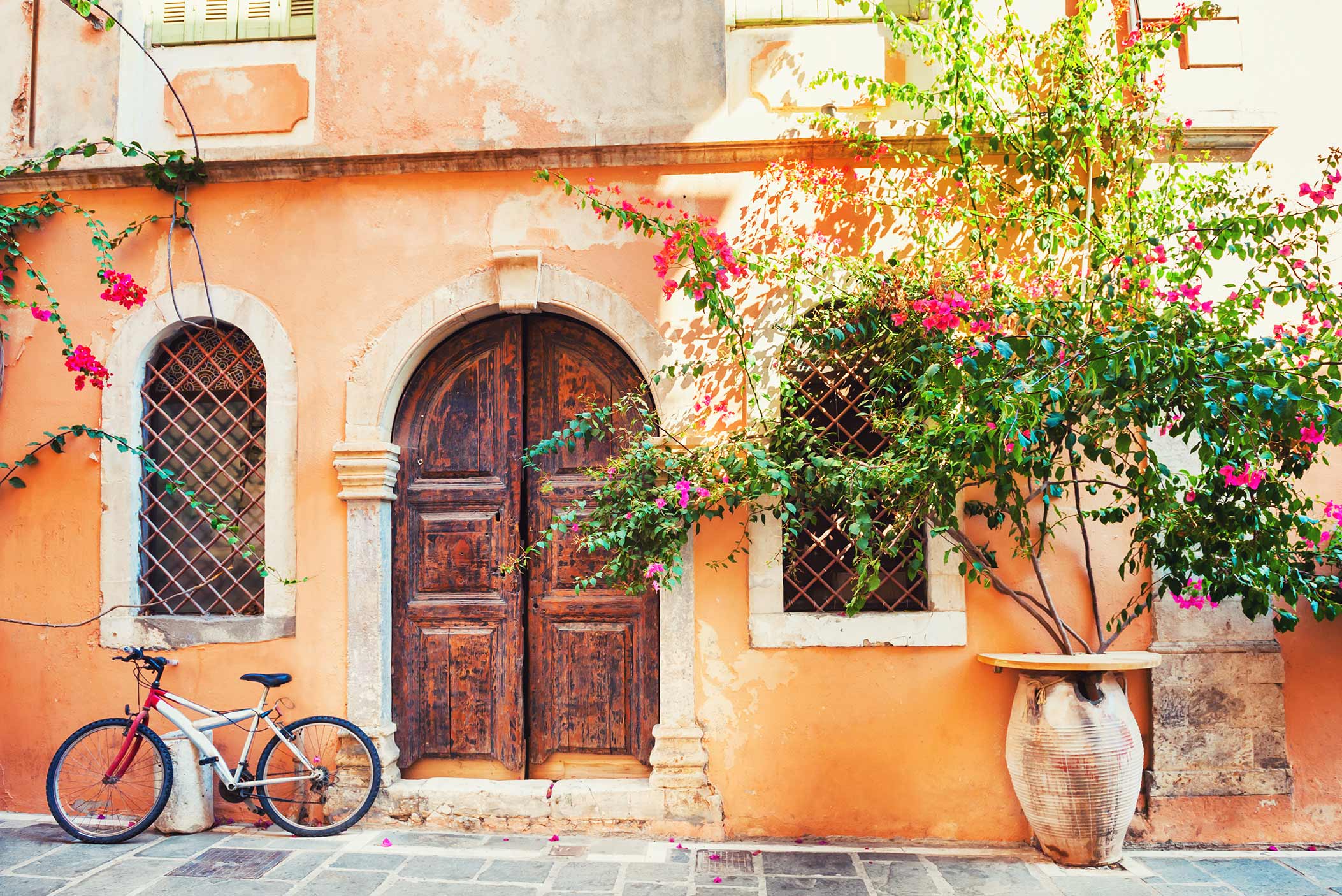 Street view of rustic home